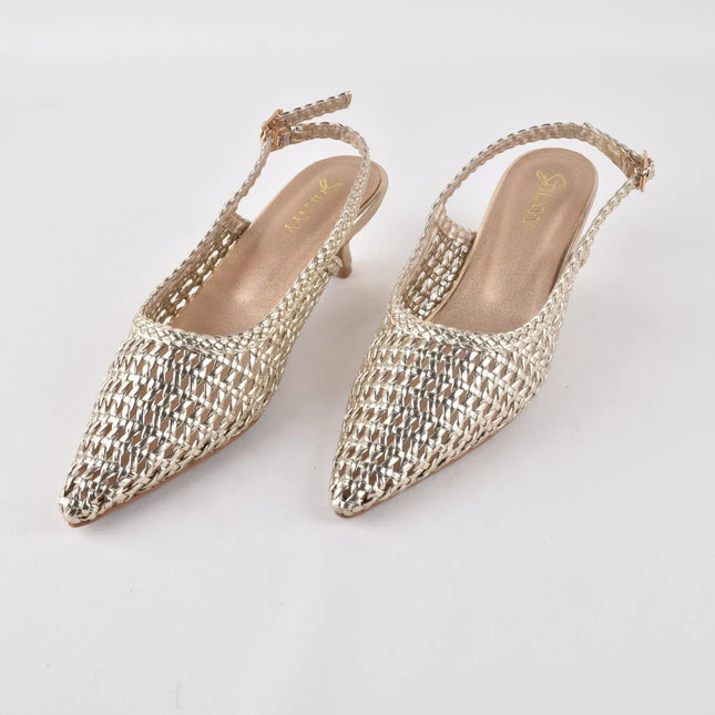 GOLDEN HUSH SLING HEELS - Stilnyy