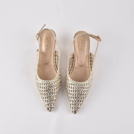 GOLDEN HUSH SLING HEELS - Stilnyy