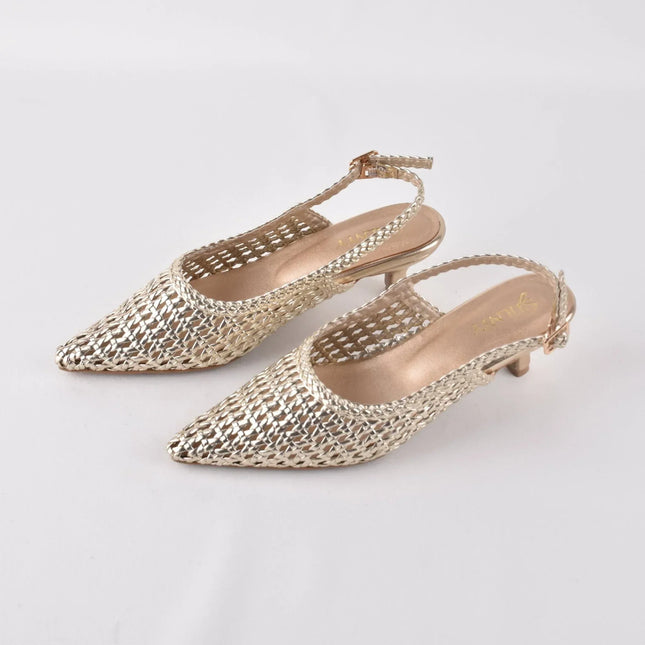 GOLDEN HUSH SLING HEELS - Stilnyy