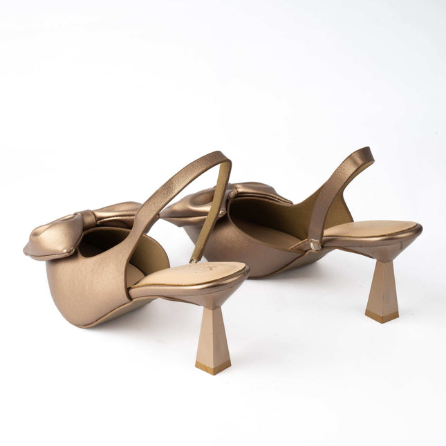 Mocha Bow Muse Heels - Stilnyy