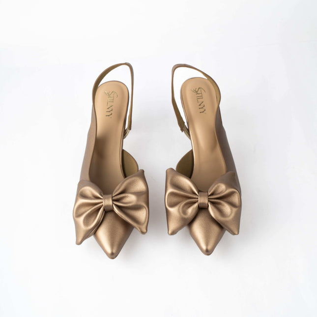 Mocha Bow Muse Heels - Stilnyy